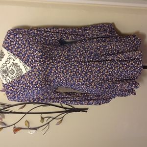 Zara Adorable Tiny Floral Print Top Small